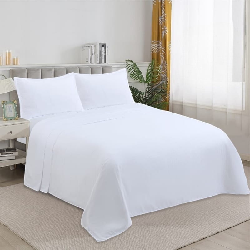 Genérico - Juego De Sabanas 100% Algodón King + 1 Funda Para Almohada 50x70cm