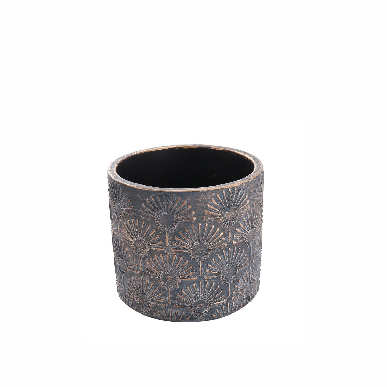 Home Essentials - Maceta De Cemento Cobre/gris 11 Cm