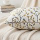 thumbnail image 3 of REGALWOVEN 2 Piezas Funda de Almohada Decorativa Clásica Bordada Jacquard Teal Patrón de Fundas de Almohada para Exterior Interior Flor Amarilla 24" x 24", 3 of 7
