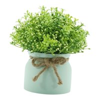 Bothyi - Pequeñas Plantas Artificiales En Maceta Para Bodas, Oficina, Orquídea Falsa, Flor De Frijol En Maceta Verde.