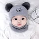 thumbnail image 3 of Gorro Con Cuello Para Bebé Orejitas Oso Para Invierno, 3 of 3