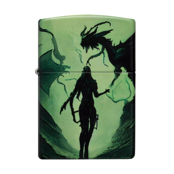 Encendedor Zippo Glowing Dragon Verde ZP46130