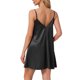 thumbnail image 3 of INSPIRE CHIC Camisón de Satén con Encaje para Mujer, Tirantes Ajustables, Espalda Descubierta, con Dobladillo en Línea A, M Negro, 3 of 6