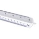 thumbnail image 5 of Regla triangular ALVIN 30 cm Métrica/Inglés blanca para dibujo técnico, 5 of 7