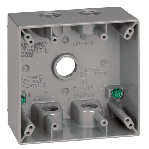 Caja Sigma Engineered Solutions de 2 elementos, resistente a la intemperie, 1,3 cm