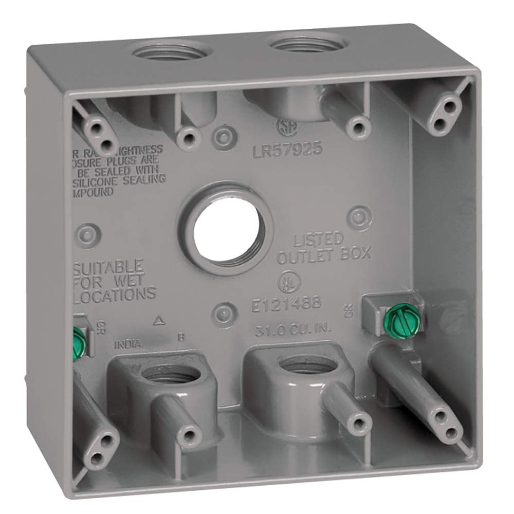 Caja Sigma Engineered Solutions De 2 Elementos, Resistente A La Intemperie, 1,3 Cm