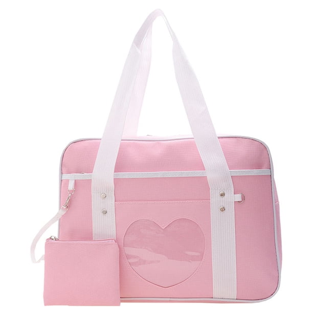 Japanese Lolita Heart JK School Uniform Bags Fashion Women PU Leather Women Student PU Handbag Cosplay Anime Shoulder Bag