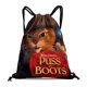 thumbnail image 1 of El Gato con Botas Mochila de Cuerdas para Deportes y Gimnasio, Bolsa de Cuerdas Resistente al Agua, Bolsa Cinch, 30×40cm, 1 of 6