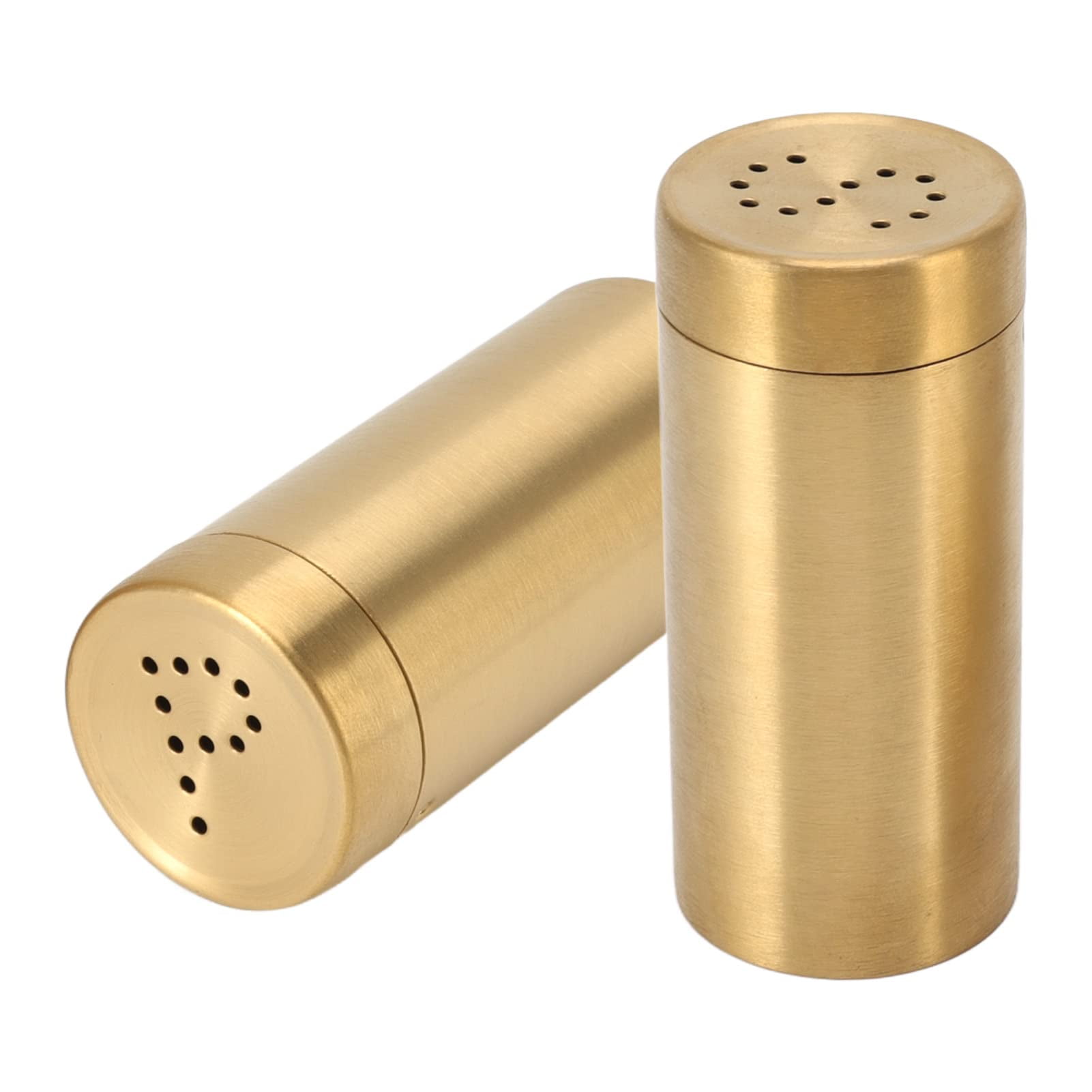 Xusx111 - Conjunto De Sal Y Agitadores De 2 Piezas, Sal De Acero Inoxidable Y Botella De Condimento Inoxidable Del Dispensador De Oro Para La Cocina Moderna Del Hogar (dorado)