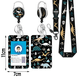 thumbnail image 4 of Cordones para credenciales de identificación, bonito portacredencial con clip retráctil, etiqueta de nombre de trabajo, cordón desprendible, estuche protector vertical para tarjetas de identificación, 4 of 6