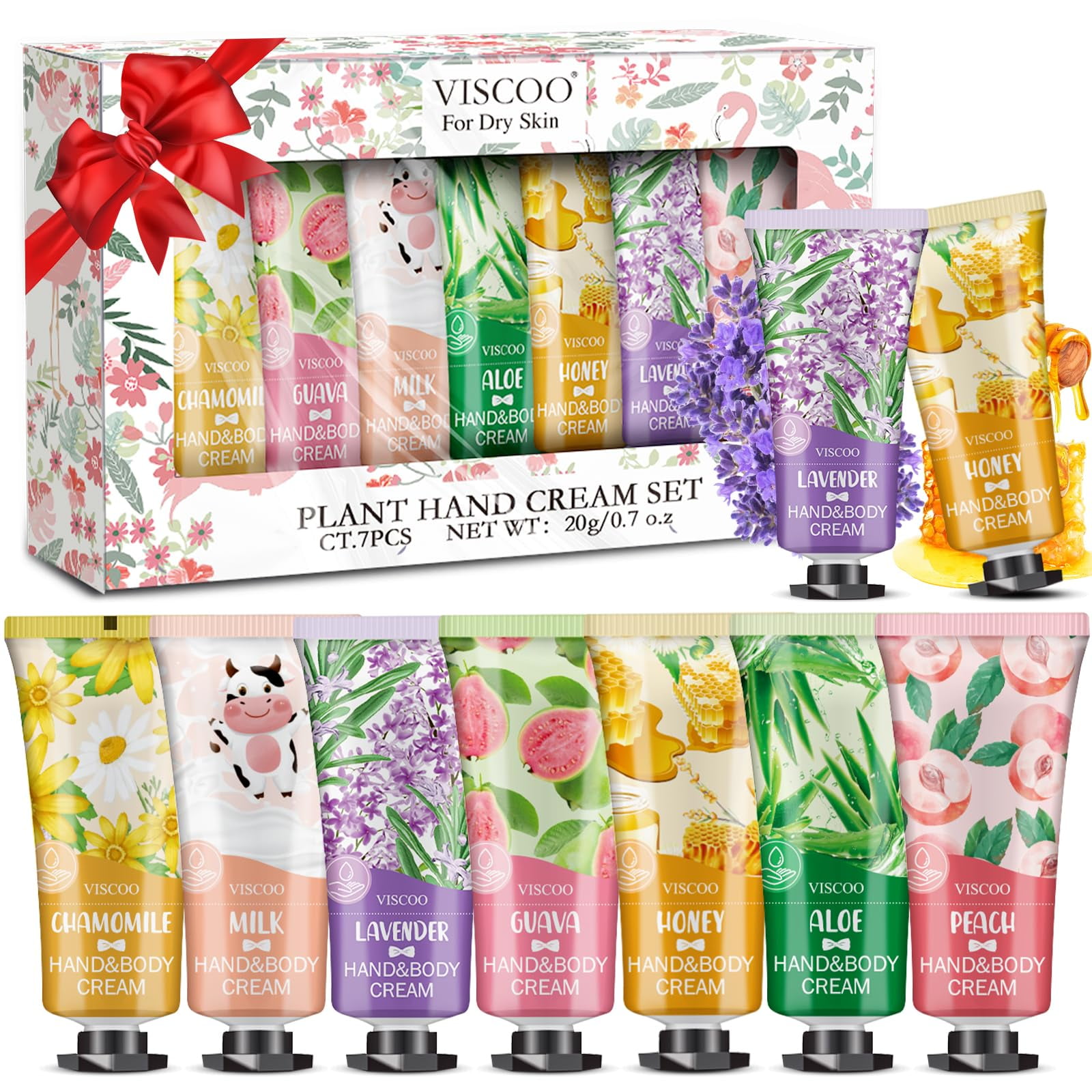 Set De Regalo De Crema De Manos Viscoo, Paquete De 7, Para Mujer, Talla De Viaje