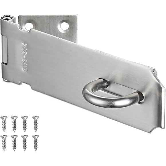 JQK Door Hasp Latch Lock de acero inoxidable 304, 5 pulgadas