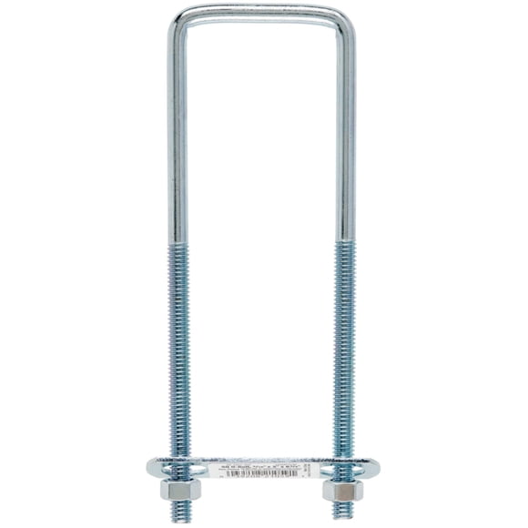 Bolt ACE U SQ, curva cuadrada de acero galvanizado, 8 x 5 x 17 cm