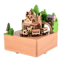 Bothyi - Caja Musical De Tren, Estatua De Juguete, Artesanía, Adorno De Escritorio Para Estante, Vacaciones, Hogar