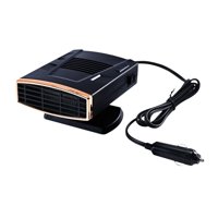 Ioensy - Calentador De Coche Multifuncional Para Invierno, Calentamiento Rápido, Desempañador Portátil, Marco Dorado