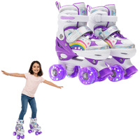 Telotenemos - Patines Rollers 4 Ruedas Ajustables Con Luces Led Niñas