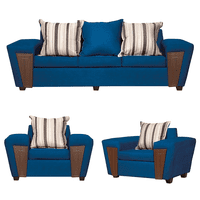 Ruzam Mobel - Juego De Living 3-1-1 Creta Azul Lino