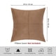 thumbnail image 2 of Paquete de 2 almohadas de cuero de 18 x 18 pulgadas, fundas de almohada decorativas de cuero sintético cosidas a mano, sofá cama, sala de estar, jardín, decoración del hogar, 2 of 5