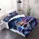 thumbnail image 1 of Three-Piece VR Gaming Cyber K-Pop Girl Group Art Printed Duvet Cover Set Bedding. Suitable for Christmas, 1 of 5