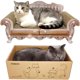 thumbnail image 1 of Sofá Cat Scratcher Bed miwoowim Kitty con caja para rascar y almohadilla, 1 of 6