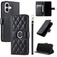 thumbnail image 1 of Funda Acolchada con Anilla y Correa para iPhone 16 Slots para Tarjetas Negro, 1 of 5