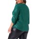 thumbnail image 3 of Agnes Orinda Conjuntos de Halloween para Mujeres Tallas Grandes Tops de Escuela Universitaria Brillantes Manga 3/4 con Abertura Cuello Redondo Brillo Destello Lentejuelas Blusa de Fiesta 2025 2X Verde, 3 of 6