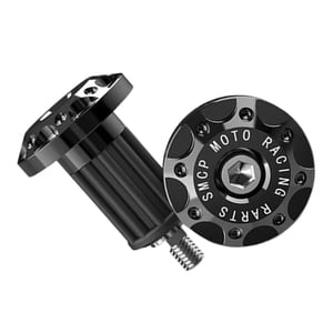 Ioensy - 2 Piezas De Manillar De Motocicleta, Tapas De Enchufe, Aleación De Aluminio Cnc, Negro
