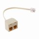thumbnail image 1 of Adaptador Rj11 Conector Telefónico 1 Macho 2 Hembra, 1 of 4