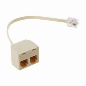 Eon - Adaptador Rj11 Conector Telefónico 1 Macho 2 Hembra