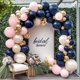 thumbnail image 1 of Kit con forma de arco para globos, feilebalon, azul marino, rosa y dorado, doble relleno, 1 of 8