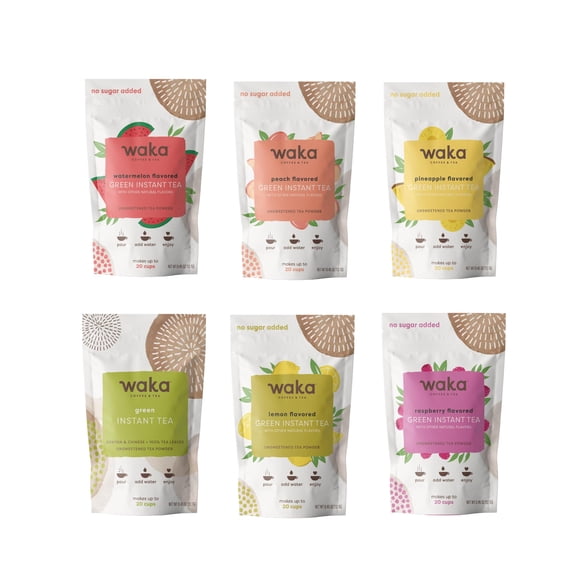 Waka Coffee – Paquete surtido de té verde 6 × 13 g
