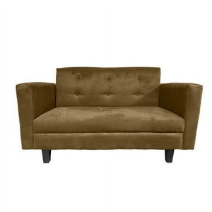 Dec-Hogar - Sofa 2 Cuerpos Felpa Café Ruan