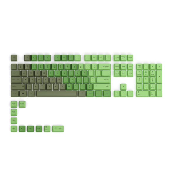 Keycaps Glorious GPBT Sublimadas por Tinta 114 Teclas PBT Grueso Oliva