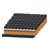 Magideal - 100 Uds Pequeñas Botellas De Vidrio Vacías, Viales De Vidrio Marrón, Regalos De Cumpleaños, Botellas De Perfume Vacías, Botellas De Muestra Para Niñas Conectar Tapón 2Ml