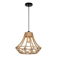 Genérico - Lámpara Colgante Techo Retro Rústico Tejida Natural Jhn