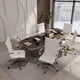 thumbnail image 2 of Silla de oficina LeisureMod Harris con respaldo alto con tapicería de cuero, 2 of 7