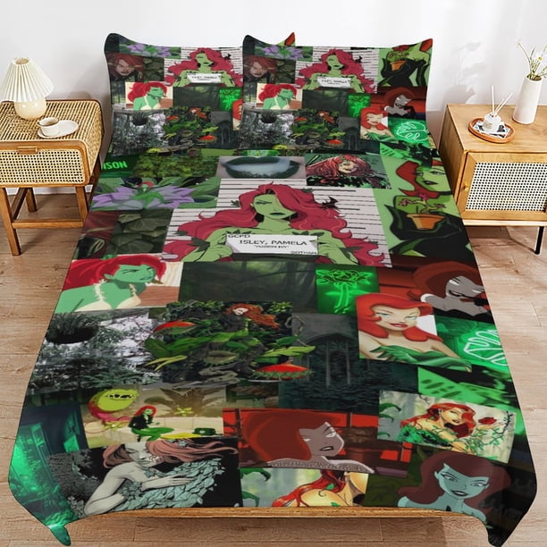 Poison Ivy Bedding Sets Ultra Soft Skin-Friendly Duvet Cover 3 Piece, Cute Comforter Cover Bed Set for Boys Girls Kids