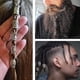 thumbnail image 5 of 90 cuentas de barba y pelo vikingo nórdico con diseño de calavera de dragón Valknut para pulsera, cuentas de rastas con bolsa de regalo de cuero Valknut., 5 of 5