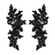 thumbnail image 4 of 2 Uds Apliques De Encaje Adornos De Encaje Para Coser Decoración Vestido De Noche Negro, 4 of 5