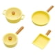 thumbnail image 3 of 4 Piezas 1/6 Olla De Cocina Para Casa De Muñecas Mini Modelo De Utensilios De Cocina Para Muñecas BJD Cocina Amarillo, 3 of 3