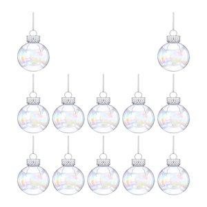 Bothyi - Adornos Iridiscentes De Bolas De Navidad Para Celebración, Festival Del Árbol De Navidad, 12 Uds.