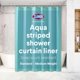 thumbnail image 1 of Forro de cortina de ducha CLOROX Premium a rayas, impermeable, 1 of 9