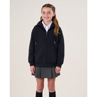 Polemic - Poleron Escolar Franela Niña Cierre Y Gorro T.6 A 10 -