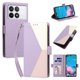 thumbnail image 2 of Funda con Solapa para Xiaomi 14T Pro, Diseño Tricolor con Ranuras, Morado, 2 of 6