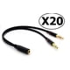 thumbnail image 3 of Pack X20 Cable Adaptador 3.5mm Para Audifonos Con Micrófono, 3 of 3