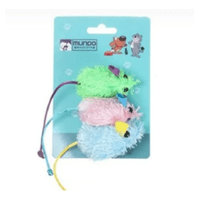 Genérico - Juguete Ratones De Colores Peludos Para Gatos X3
