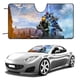 thumbnail image 1 of Halo Parasol para Parabrisas Delantero Protector Plegable, Visera Solar para Auto Bloquea Rayos UV Mantiene tu Vehículo Fresco 130cm*70cm, 1 of 6