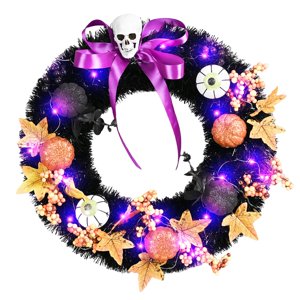 Bothyi - Guirnaldas De Halloween De 45 Cm Con Colgante De Luz Led Para Ventanas, Paredes, Vacaciones