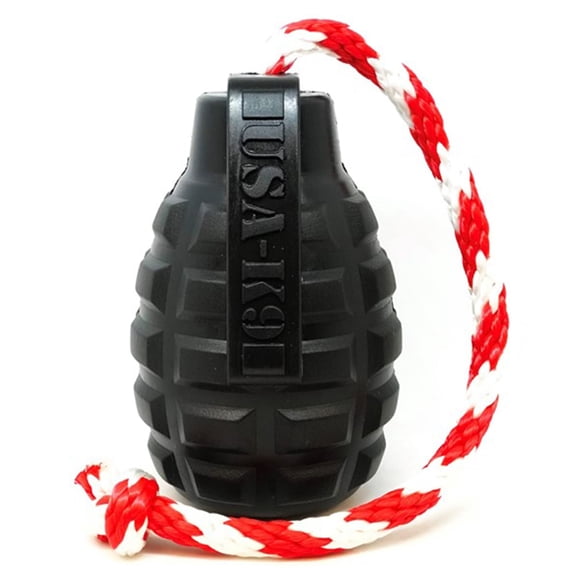 Remolcador para perros SodaPup USA-K9 Magnum Grenade de goma negro