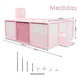 thumbnail image 2 of Corral Bebe Infantil 3en1 Juego Malla Tela Oxford 180x120cm Rosa, 2 of 8